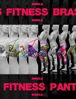 Fitness Pants and Bras Bundle 5 in 1
