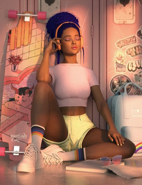 Click here to see preview images for "iSugar Headphones Poses and Props for Genesis 9" iSugar Headphones Poses and Props for Genesis 9