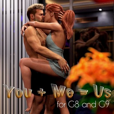Click here to see preview images for "You and Me = Us - Versatile Couple Poses for G8 and G9" You and Me = Us - Versatile Couple Poses for G8 and G9