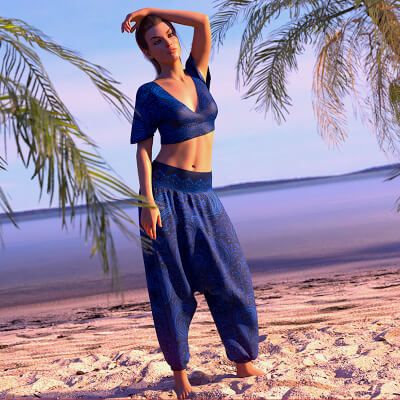 Click here to see preview images for "CSR dForce Harem Pants and Wrapped Crop Top G8F and G9" CSR dForce Harem Pants and Wrapped Crop Top G8F and G9