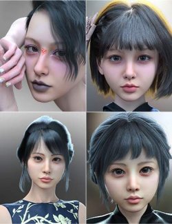 Vo Nagi and Young, and Vo Kaede and Young HD for Genesis 9 Character Bundle