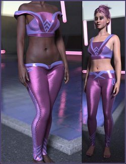 Peekaboo Sport Outfit Volume 1 for Genesis 9 Females