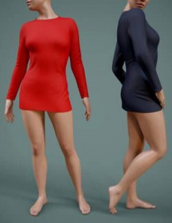 Short Dress 3V for Genesis 9