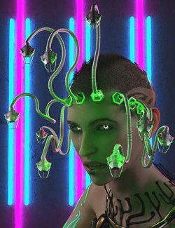M3du5a Cyber Hair Kit and Script for Genesis 9
