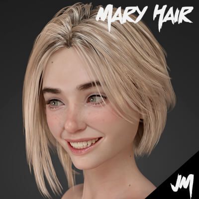 Click here to see preview images for "JM Mary Hair for Genesis 9" JM Mary Hair for Genesis 9
