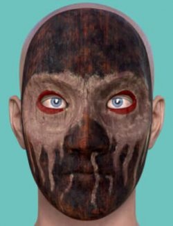 R3D Wooden Mask for G8F G8M and G9 Figures Daz 3D