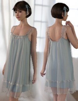 dForce WUK Suspender Lace Nightdress for Genesis 8 and 8.1 Female