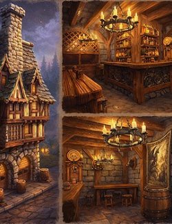 Medieval Tavern for Daz Studio
