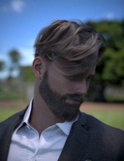 dForce Zachary Top FadeFlip Beard and HairStyle For Genesis 9