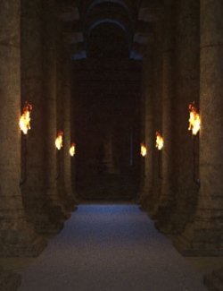 3D Scenery: Temple Arcade