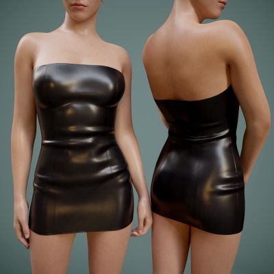 Click here to see preview images for "Leather Dress for Genesis 9" Leather Dress for Genesis 9