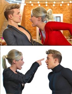 Z Quarrel and Disagreement Couple Poses for Genesis 9 and 8