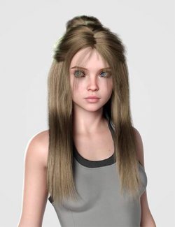 MGAB dForce Top Bun Strand-Based Hair for Genesis 9