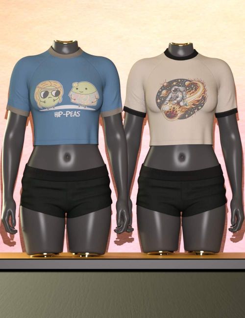 Click here to see preview images for "3DL Weekend for Everyday Raglan Crop G8F/G9" 3DL Weekend for Everyday Raglan Crop G8F/G9