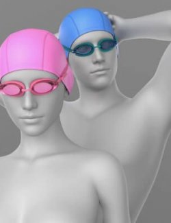 Swimming Cap and Goggles G8F G8M