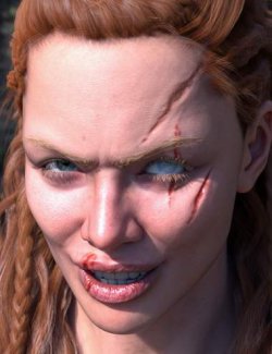 Facial Wound & Scar HD Morphs for Genesis 9