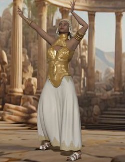 Fancy Greek Goldness Armor for La Femme2