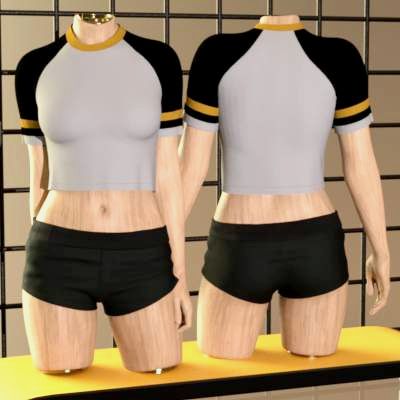 Click here to see preview images for "3DL dForce Everyday Raglan Crop G8F-G9" 3DL dForce Everyday Raglan Crop G8F-G9