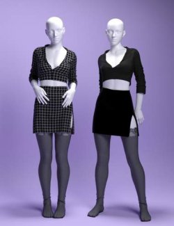 dForce MS Office Seduction Outfit for Genesis 9 and 8 Female