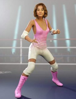 dForce Rampage Wrestling Outfit for Genesis 9 and Genesis 8 Female