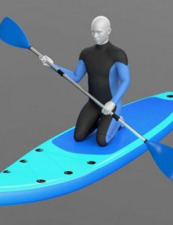 Wetsuit SUP Board and Poses G9