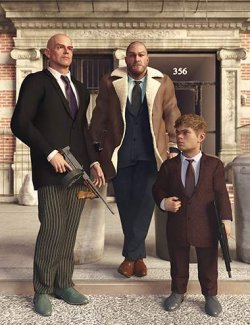 dForce 90s Mob Look Outfit for Genesis 9 Texture Add-On