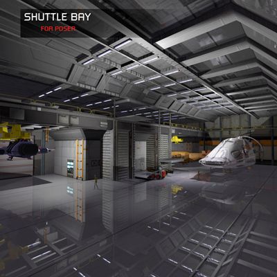 Click here to see preview images for "Shuttle Bay for Poser" Shuttle Bay for Poser
