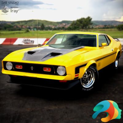 Click here to see preview images for "Ford Mustang Mach 1 1971 for DAZ Studio" Ford Mustang Mach 1 1971 for DAZ Studio