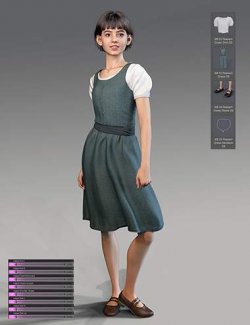 dForce MB Peasant Dress for Genesis 9 Feminine