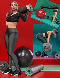Z Exercise Props and Poses for Genesis 9 and 8 Female
