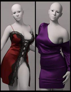 EG HIBF Sexy Nightgown and One-Shoulder Dress for Genesis 9 Bundle