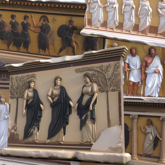Click here to see preview images for "Ancient Greek Wall Segments" Ancient Greek Wall Segments