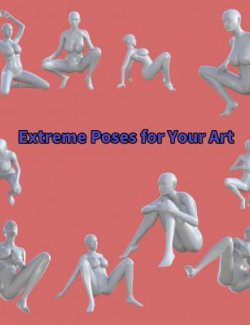 20 Squatting and Kneeling Poses Vol. 1 for Genesis 8 Female
