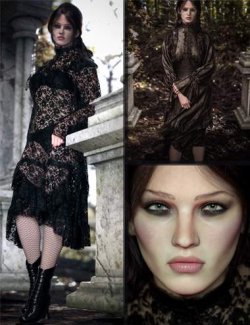 CB Jemima HD Character, dForce CB Jemima Clothing Set and Texture Expansion