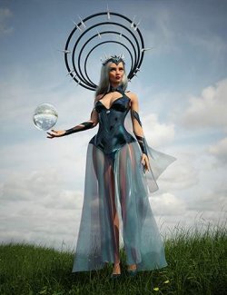 dForce Crystallizer Dress for Genesis 9