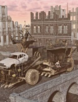 Custom Postapocalypse Truck MM for Daz3D