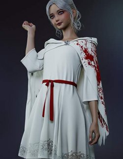 dForce Dress And Cloak Outfit for Genesis 9