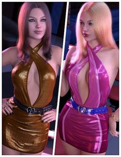 Fashionable Textures for dForce SU Hanging Neck Dress