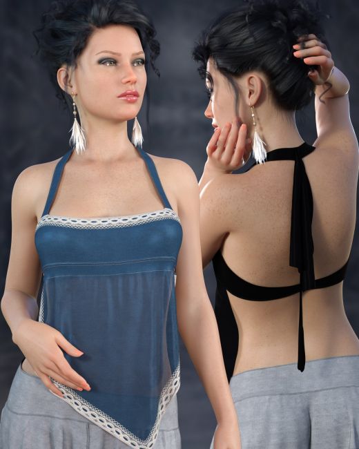 Click here to see preview images for "dforce - Mirage Halter Top - Genesis 8" dforce - Mirage Halter Top - Genesis 8