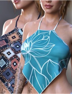 Trends Textures for dForce Pixie Top