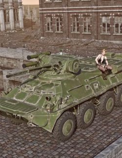 BTR 3E1 Armored Vehicle wt for DAZ3D