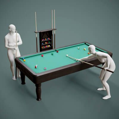 Click here to see preview images for "Billiard Table with Poses for G9" Billiard Table with Poses for G9