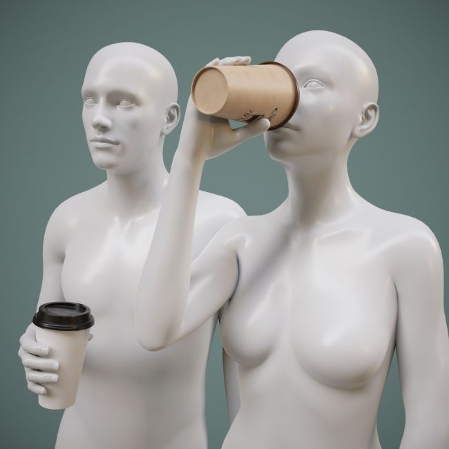 Click here to see preview images for "Coffee To Go Paper Cup with Poses G8FM G9" Coffee To Go Paper Cup with Poses G8FM G9