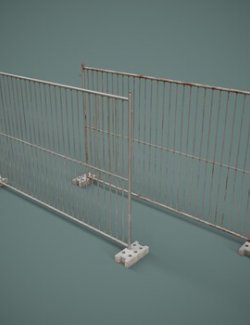 Modular Construction Fence Prop DAZ