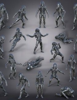 Midnight Alien Engineer Pose Pack