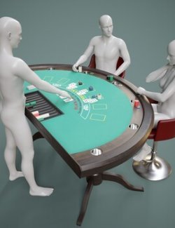 Blackjack Table Prop with Poses for G8FM G9