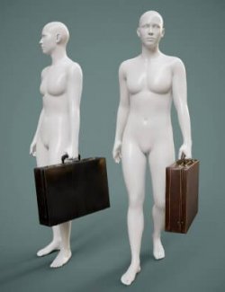 Leather Briefcase Prop and Poses for Genesis 9