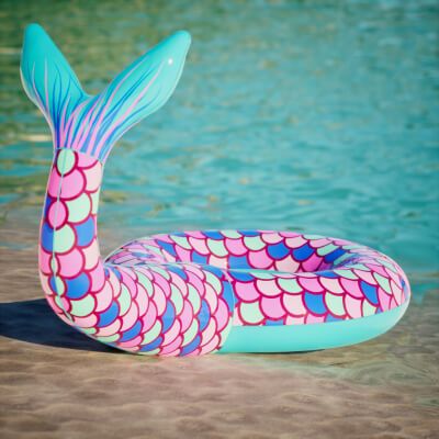 Click here to see preview images for "Giant Mermaid Tail Pool Float" Giant Mermaid Tail Pool Float