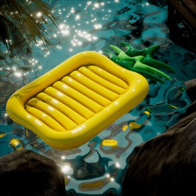 Click here to see preview images for "Giant Pineapple Pool Raft" Giant Pineapple Pool Raft