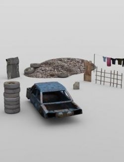 Shanty Town Buildings 1: Accessories for DAZ Studio